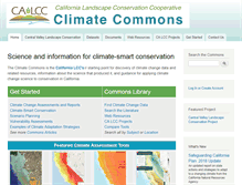 Tablet Screenshot of climate.calcommons.org